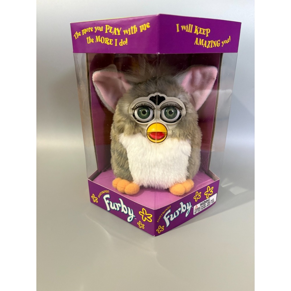 Furby 1998 Church Mouse Furby Green Eyes NIB Vntg Interactive Toy Open Box